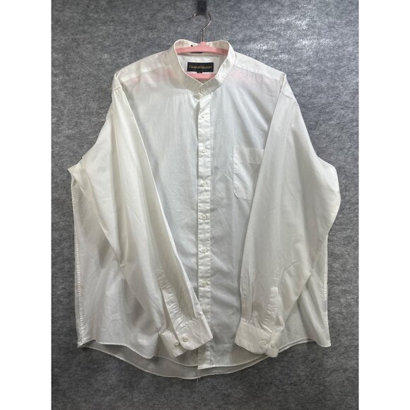 Giorgio Bissoni Mens White Dress Shirt Size 18 36/37 65% Polyester 35% Cotton - Picture 2 of 8